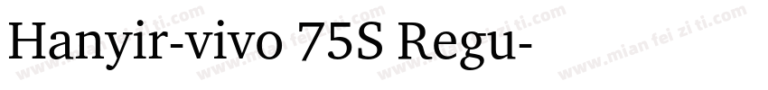 Hanyir-vivo 75S Regu字体转换